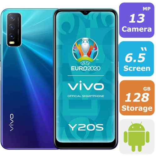 Vivo Y20S Dual Sim Smartphone(Android OS,6.51 Inch, 4G+WiFi,128GB+8GB)  Vivo Y20S Dual Sim Smartphone(Android OS,6.51 Inch, 4G+WiFi,128GB+8GB) Price In UAE