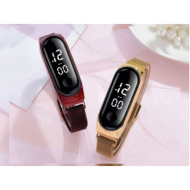 4PCs Digital Magnet Strap Watches