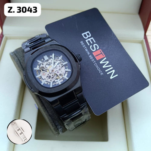 Bestwin Mechanical Watch - Z3043 - Black/Blue  Bestwin Mechanical Watch - Z3043 - Black/Blue Price In UAE