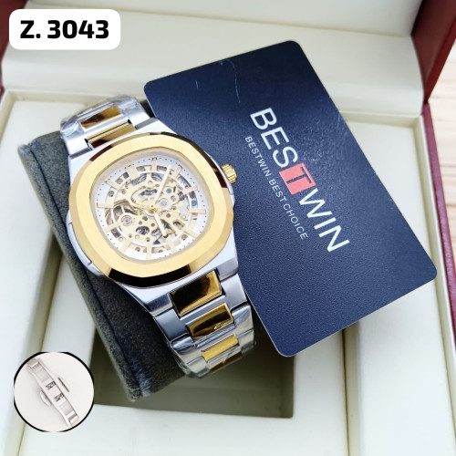 Bestwin Mechanical Watch - Z3034 - Gold/silver  Bestwin Mechanical Watch - Z3034 - Gold/silver Price in uae