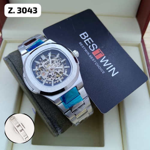 Bestwin Mechanical Watch - Z3034 - Gold/Silver/Blue  Bestwin Mechanical Watch - Z3034 - Gold/Silver/Blue Price In UAE