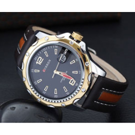 Curren 8104 Mens Leather Watch with Date Function price in uae