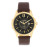 Curren 8123 Mens  Black Dial Leather Band Watch 