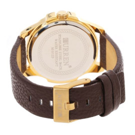 Curren 8123 Mens  Black Dial Leather Band Watch  price in uae