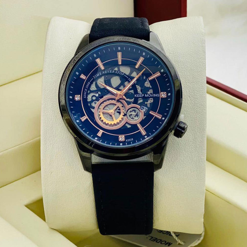 Keep Moving Men's Leather Mechanical Watch - K2028  Keep Moving Men's Leather Mechanical Watch - K2028 Price In UAE
