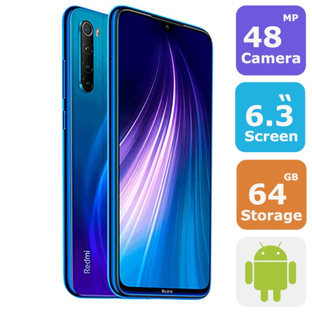 Xiaomi Redmi Note 8 Dual Sim Smartphone(Android 9.0,6.3 Inch, 4G+WiFi,64GB+4GB)