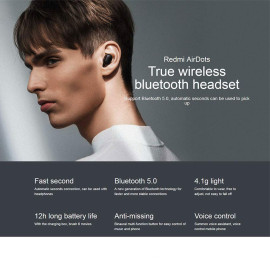 Xiaomi Redmi Airdots Black Bluetooth Earphones Youth Mi True Wireless Headphones Bluetooth 5.0 TWS Air Dots Headset, Earbuds price in uae