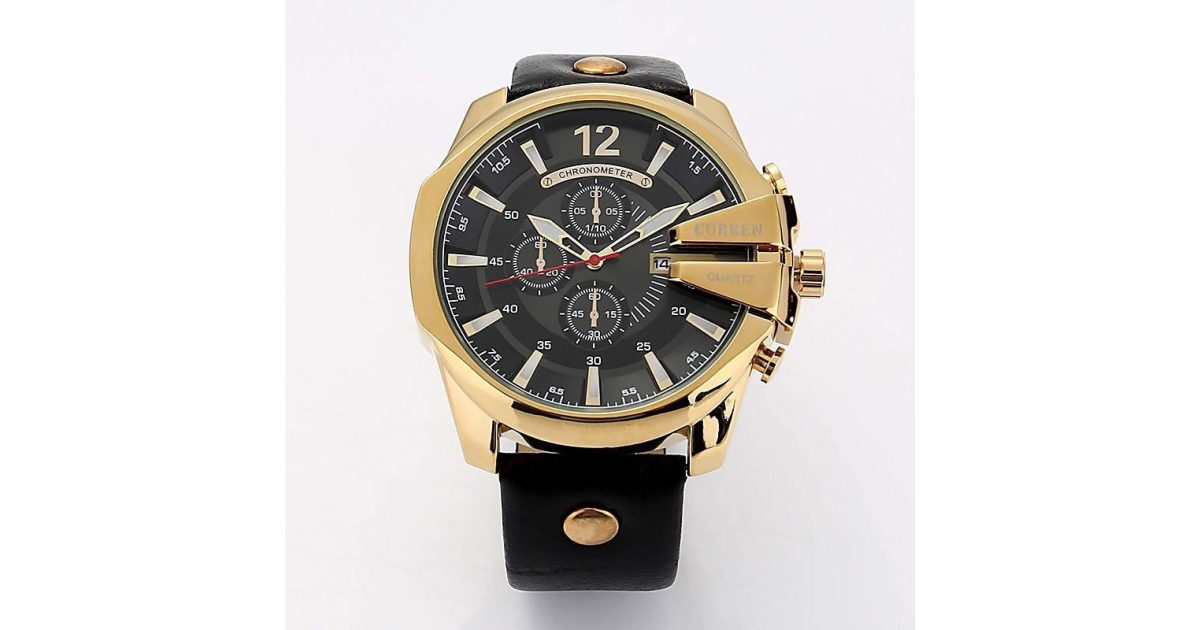Curren 8176 Watch with Leather Strap (Black&Gold),Sporty Watch price, review and buy in UAE, Dubai, Abu Dhabi |aimsouq.com