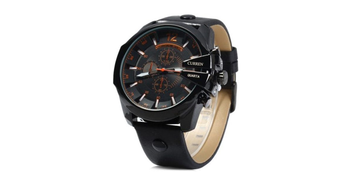 Curren 8176 Watch with Leather Strap (Black&Orange),Sporty Watch price, review and buy in UAE, Dubai, Abu Dhabi |aimsouq.com
