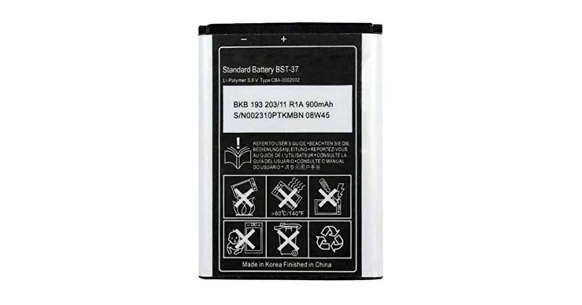 Sony Ericsson BST-37 Replacement Battery For Sony Ericsson W350 900 mAh Black price, review and buy in UAE, Dubai, Abu Dhabi |aimsouq.com