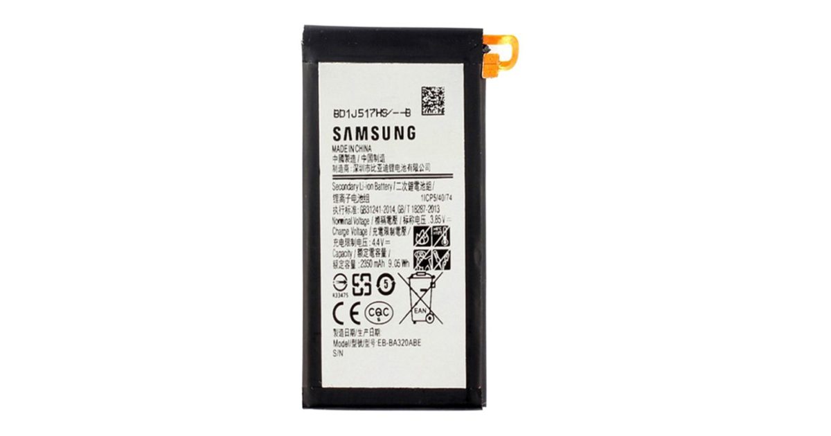 Samsung EB-BA320ABE Replacement Battery For Samsung Galaxy A320 (2017) 2350 mAh Black Battery price, review and buy in UAE, Dubai, Abu Dhabi |aimsouq.com