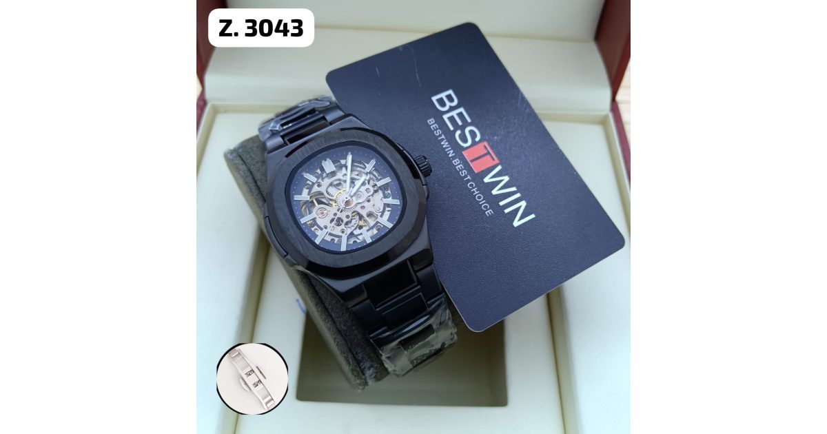 Bestwin Mechanic Design Watch - Z3034 - Black/Blue price in UAE | aimsouq.com
