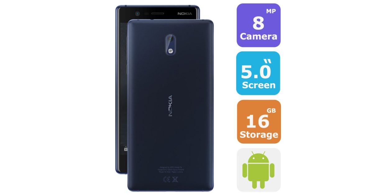 Nokia 3 Dual Sim Smartphone(Android 7.0,5.0 Inch, 4G+WiFi,16GB+2GB) 1 year Warranty price, review and buy in UAE, Dubai, Abu Dhabi |aimsouq.com