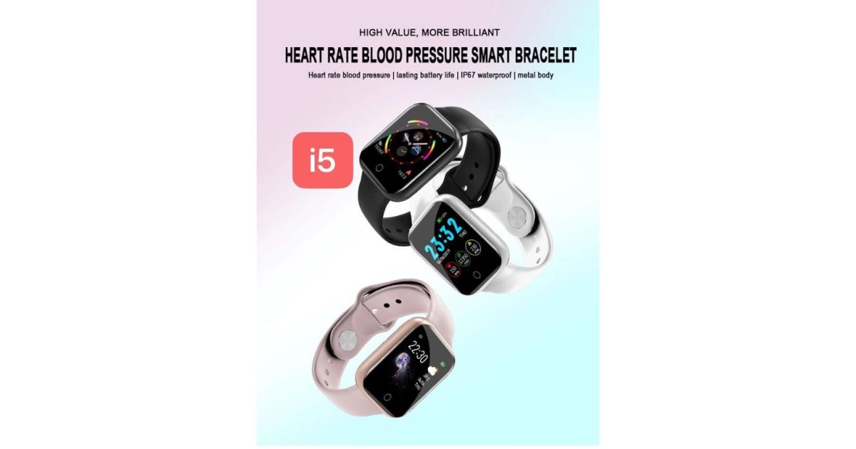 I5 Smart Watch Heart Rate Monitor Waterproof Fitness Tracker Blood Pressure Smartwatch price, review and buy in UAE, Dubai, Abu Dhabi