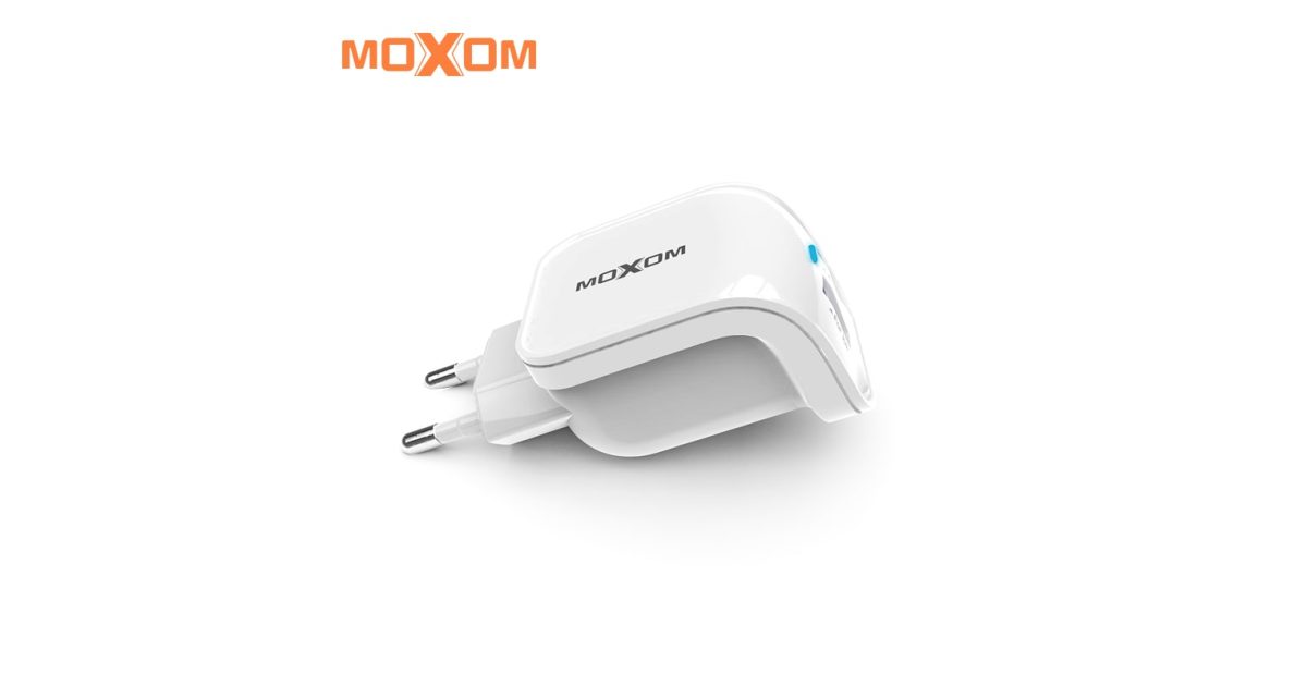 Moxom EU Plug Dual USB Charger For iPhone iPad 5V 2.4A USB Wall Charger Dual Ports Charger Adapter For Samsung Mobile Phone Charger price, review and buy in UAE, Dubai, Abu Dhabi |aimsouq.com