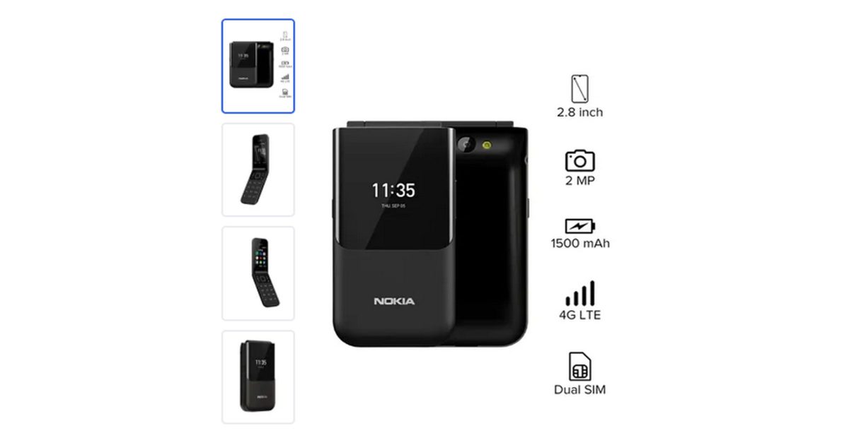 Smallest Flip Phone NOKIA 2720 Flip 4G folding mobile phones price, review and buy in UAE, Dubai, Abu Dhabi,Sharjah,Ajman | aimsouq.com