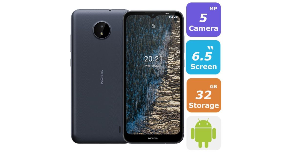 Nokia C20 Dual SIM Smartphone 2GB RAM 32GB 4G LTE price in UAE, Dubai, Abu Dhabi