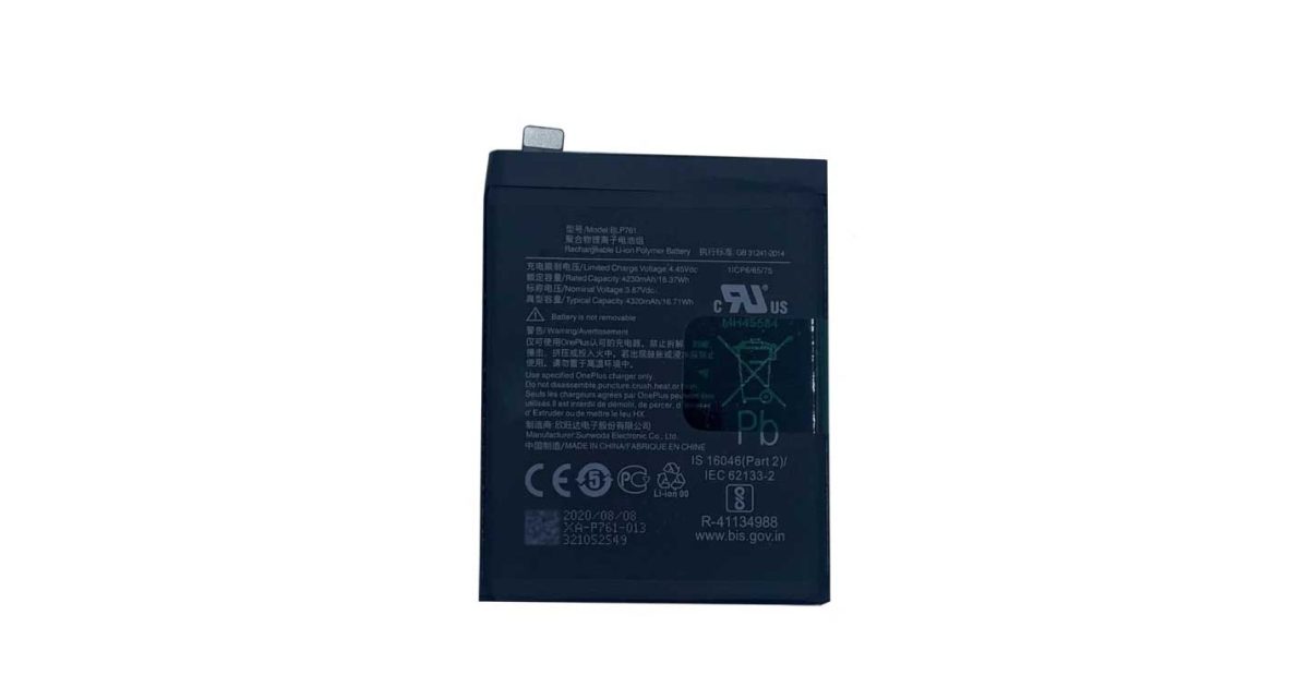 Battery For Oneplus Eight Phone One Plus 183 -  BLP761 Battery price, review and buy in UAE, Dubai, Abu Dhabi |aimsouq.com