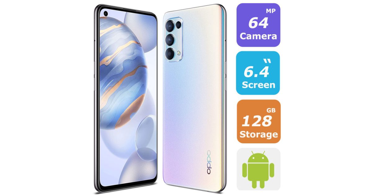 Oppo Reno5 Smartphone 8GB RAM, 128GB ROM, Dual SIM 5G price in UAE, Dubai, Abu Dhabi