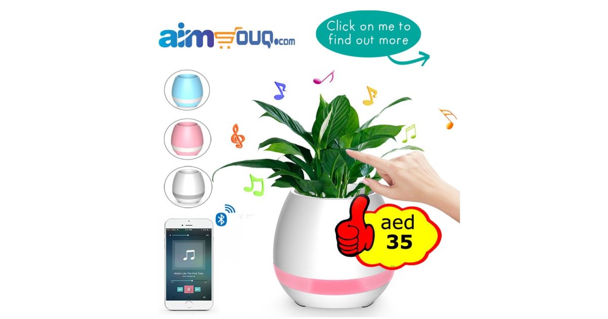 Smart Touch Plant Night Light Bluetooth Speaker Wireless Music Flower Pots  price, review and buy in UAE, Dubai, Abu Dhabi,Sharjah,Ajman | aimsouq.com