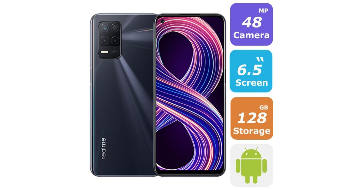 Realme 8 Smartphone Dual SIM 128GB 6GB RAM 5G Price  in UAE, Dubai, Abu Dhabi