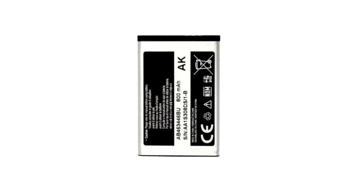 Samsung AB463446BU Replacement Battery For Samsung Galaxy E250,X208 800 mAh White/Silver price, review and buy in UAE, Dubai, Abu Dhabi |aimsouq.com