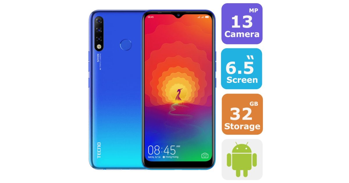 Tecno Spark 4 32GB Blue 4G Dual Sim Smartphone price in UAE, Dubai, Abu Dhabi,Sharjah