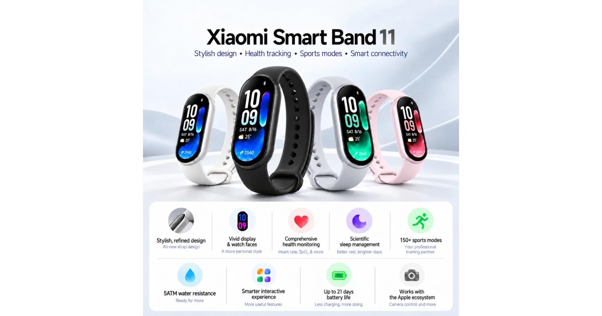 Xiaomi Smart Band 11 Smartwatch price in uae | aimsouq.com